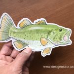 illustration: largemouth bass stickers